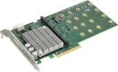 Supermicro PCIe3 x8 FH 4x NVMe M.2 SSD PLX carrier,HF,RoHS